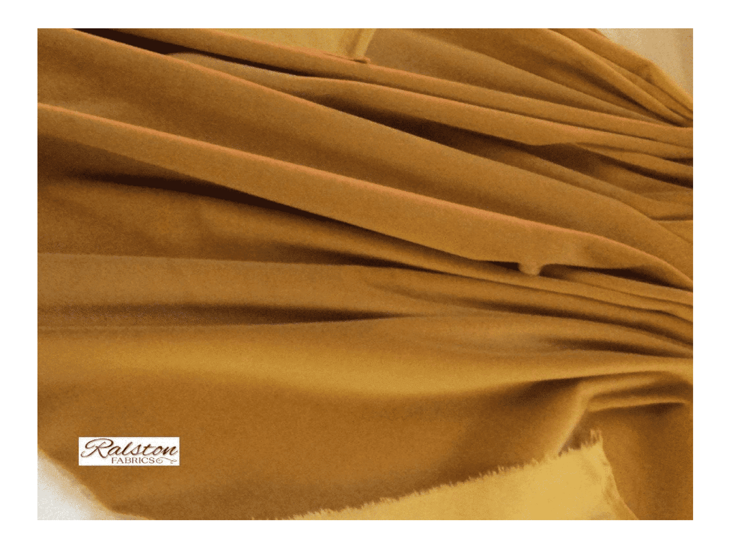 GOLD - Cotton Velvet Fabric for Curtains & Soft Furnishings