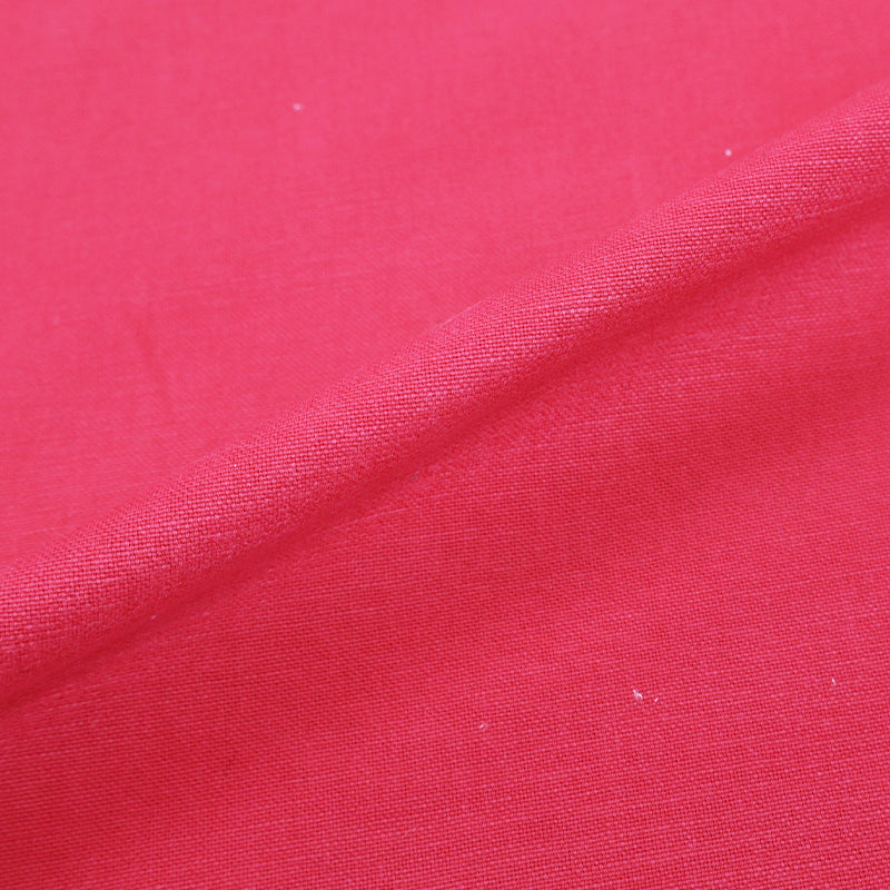 90CM REMNANT Home Furnishing Fabric Brushed Panama Weave - Raspberry Pink