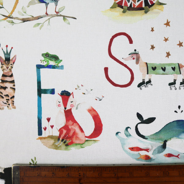 Alphabet Animals Home Furnishing Fabric